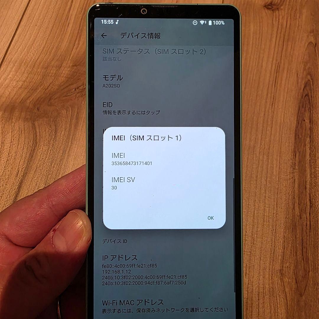Xperia10 IV 本体のみ　ミント　Android　A202SO