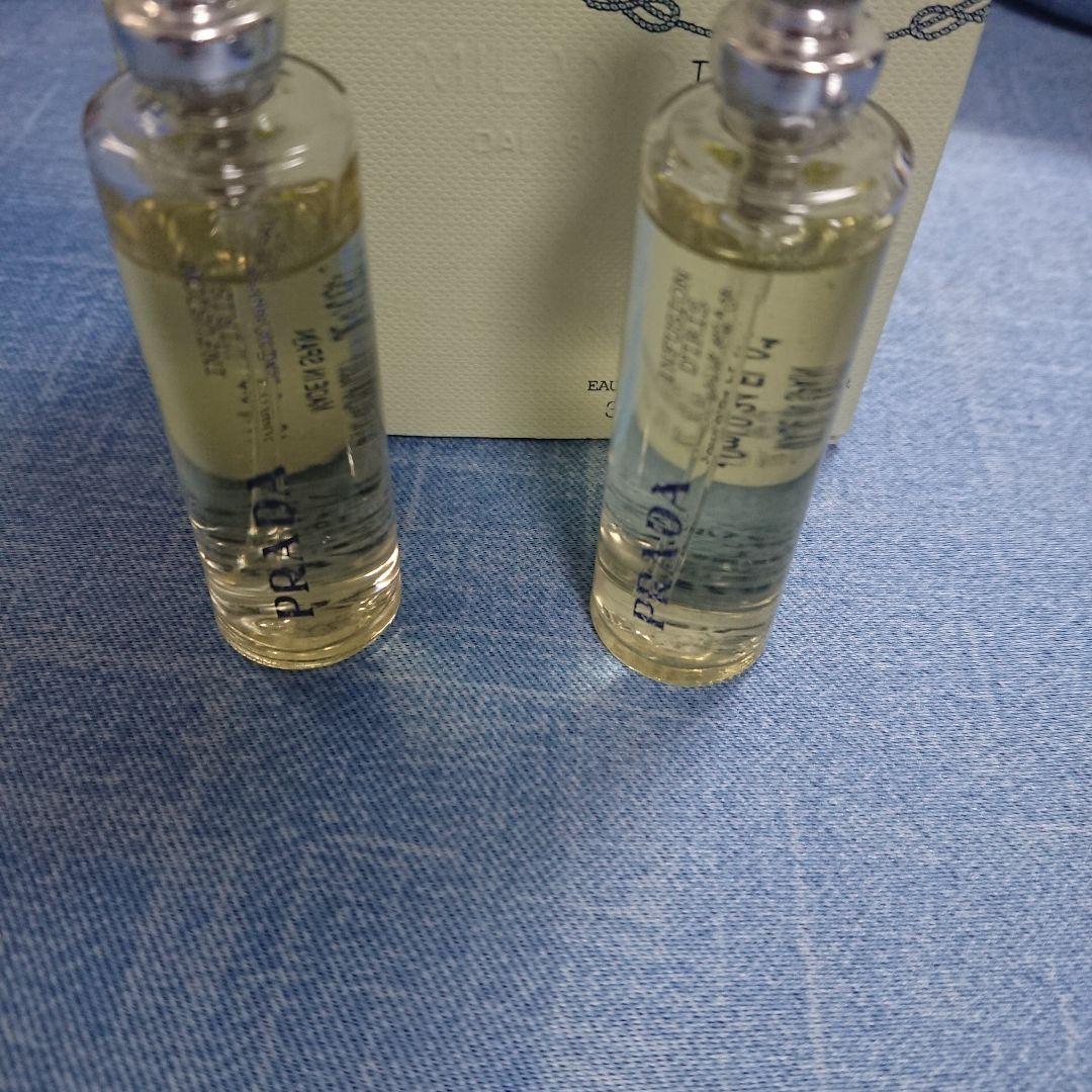 PRADA 持ち運びボトル付き 香水 10ml×3 シルバーカラーボトル1