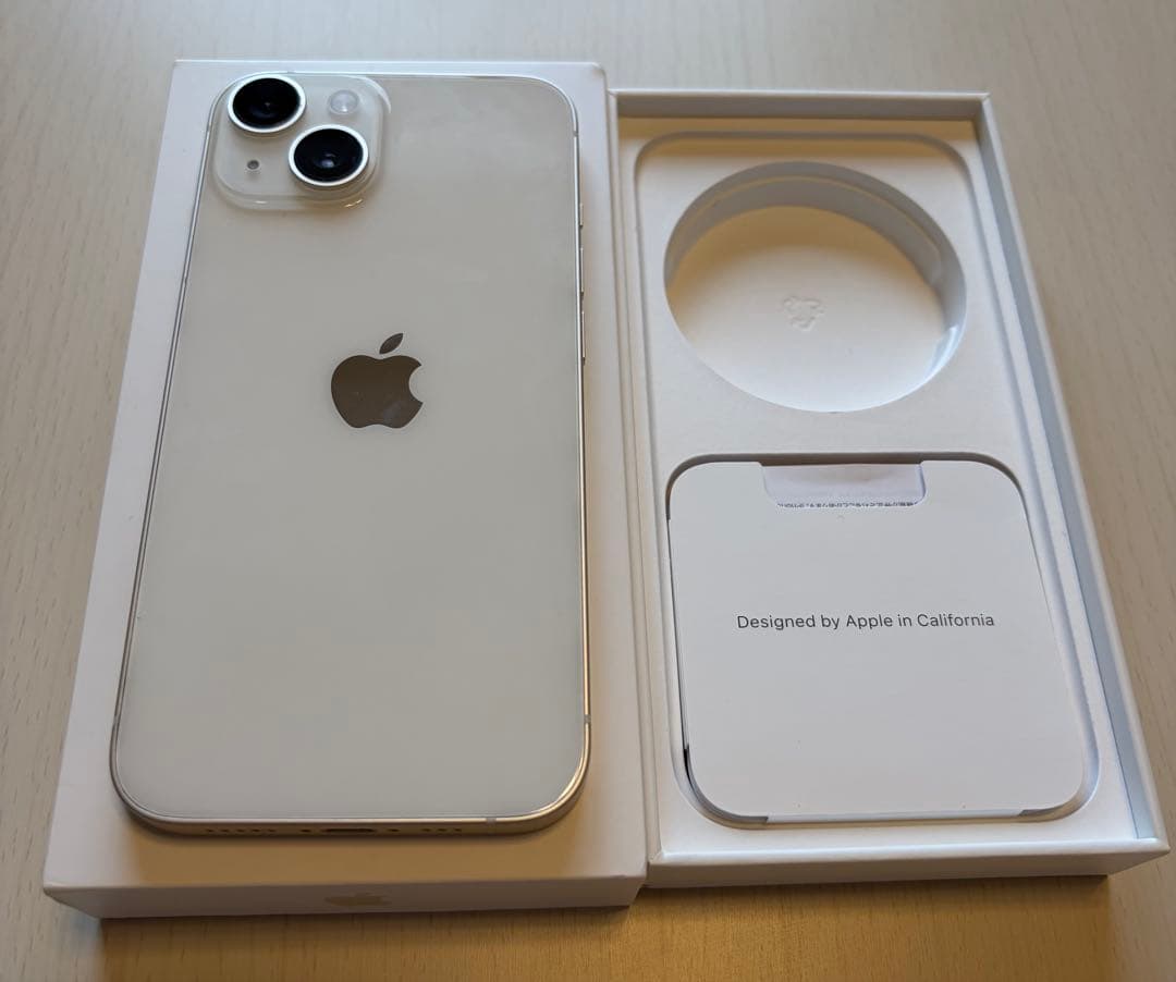 iPhone14 128GB SIMフリー ○判定 バッテリー84% 箱あり
