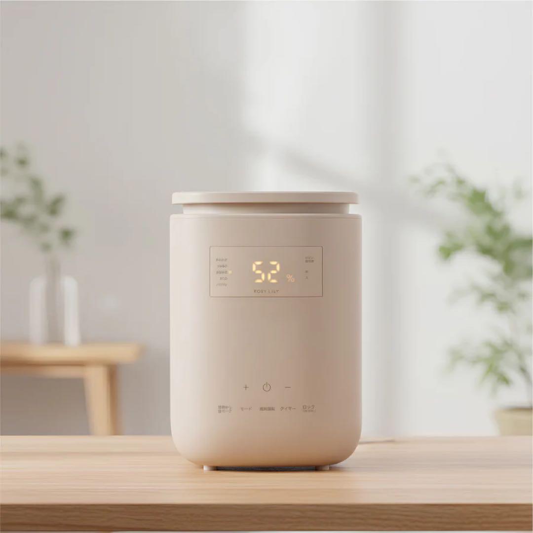 【ちり】ROSY LILY スチーム加湿器 ホワイト