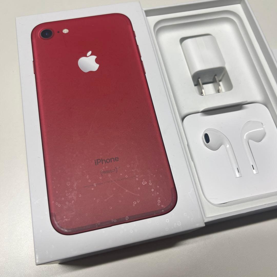 【美品・イヤホン付き】iPhone 7 (赤) 128GB