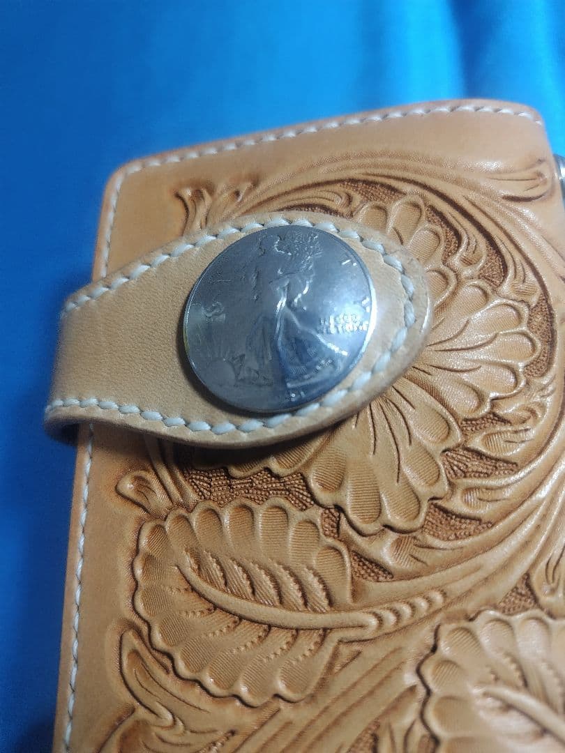 ☆カービング ロングウォレット ☆ ハンドメイド