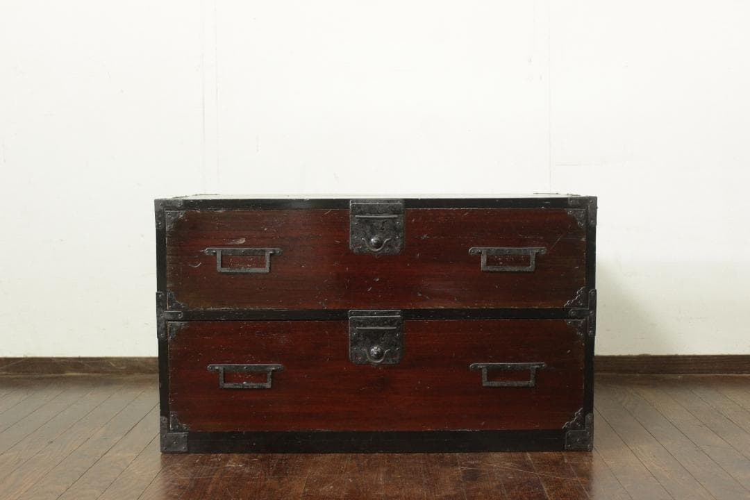 明治期 前桐 時代箪笥 丸金具 和箪笥 ローボード