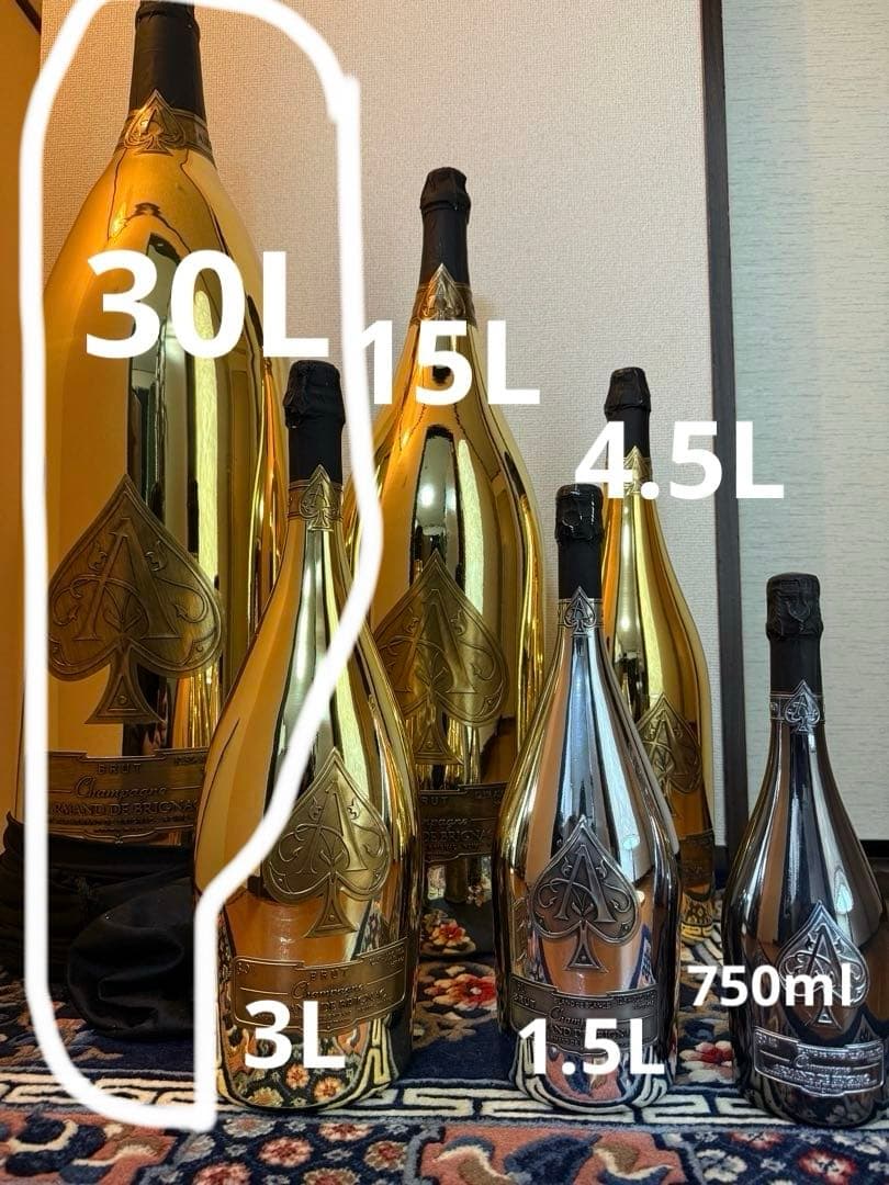 Armand シャンパン ゴールド 30L ダミーボトル　未開封
