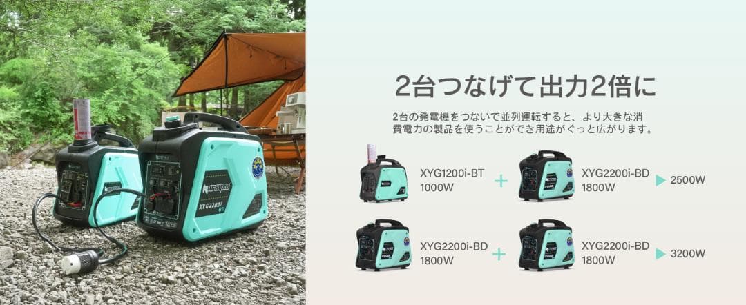 ★ガス・ガソリン両用発電機★インバーター発電機静音式 カセットボンベ発電機