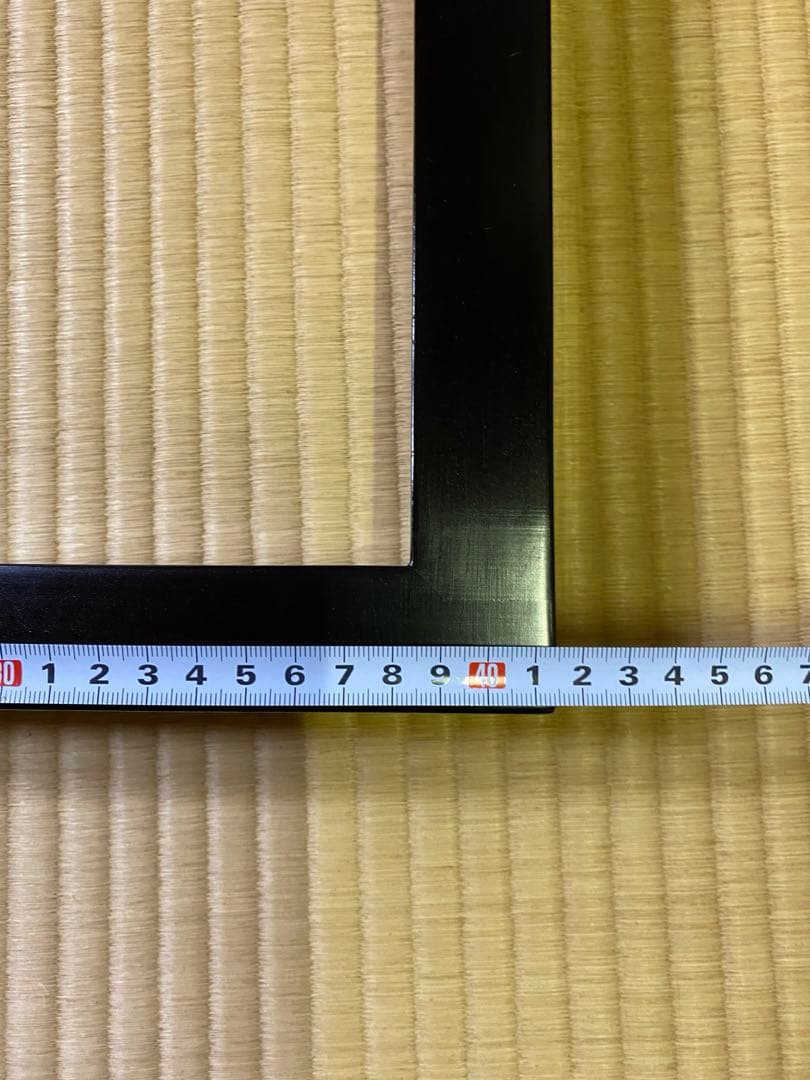 茶道具/炉縁 紋唐松蒔絵　漆塗