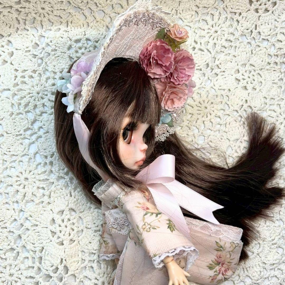 ドール　ロリータエプロンドレス着物5点セット《薔薇》