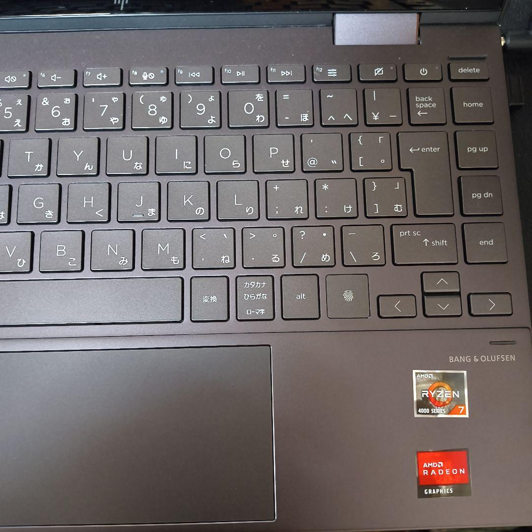HP ENVY 13Ryzen74700U/16　512G/2in1タッチ