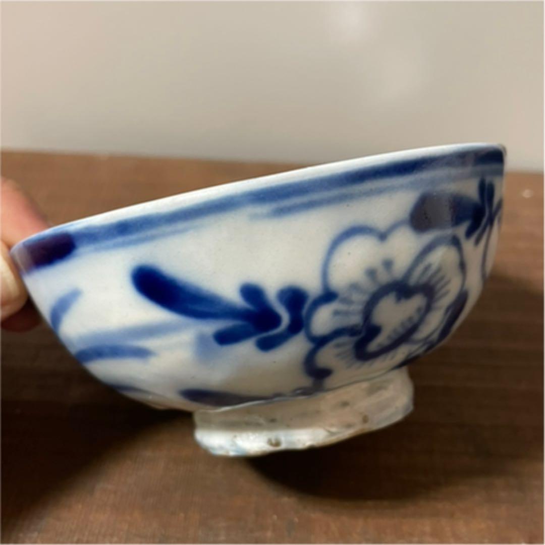 器　【m180 くらわんか　骨董　波佐見焼　古伊万里　時代物　染付　皿　茶碗】