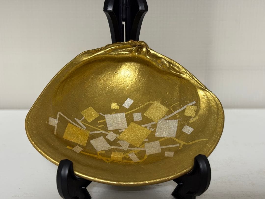 蛤香合 一対 天然蛤 貝合わせ 金箔蒔絵 茶道具 春席向き
