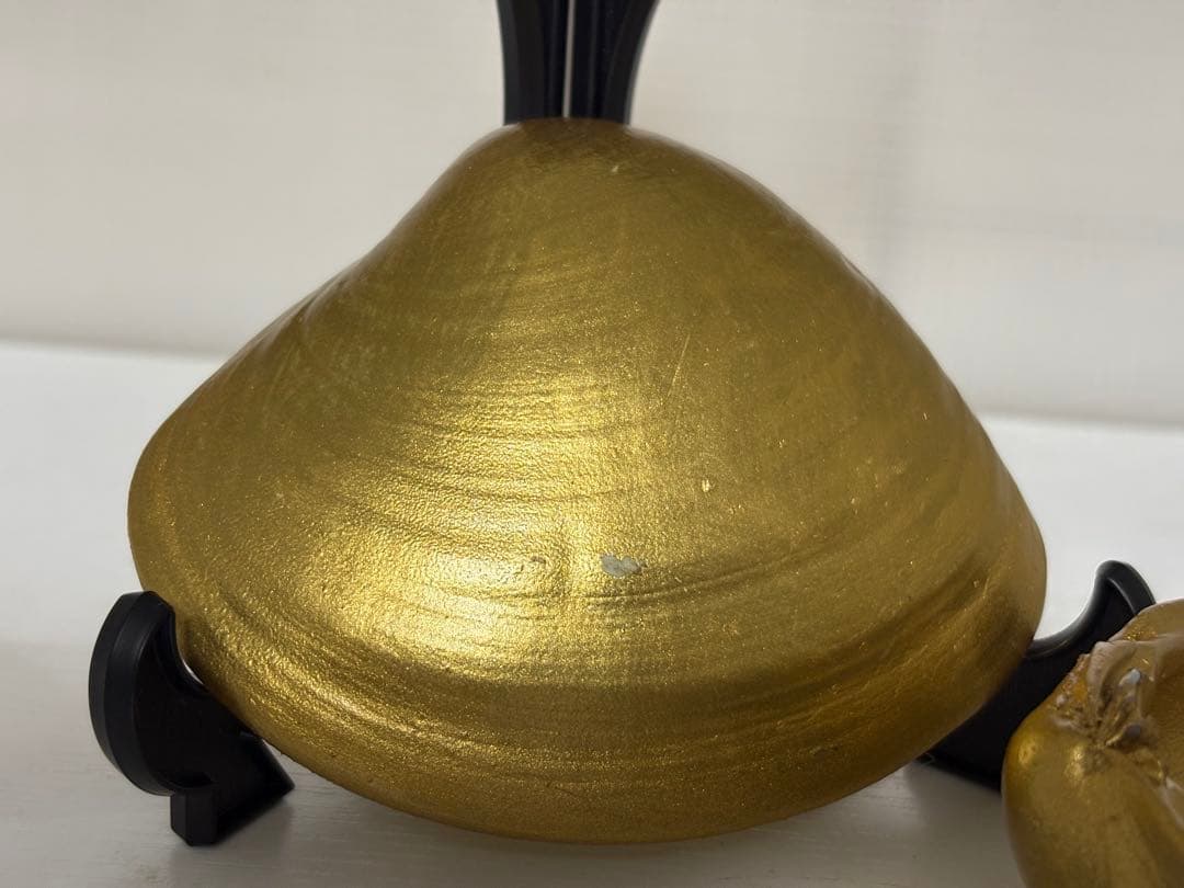 蛤香合 一対 天然蛤 貝合わせ 金箔蒔絵 茶道具 春席向き