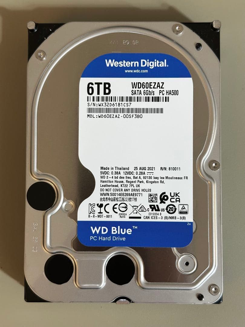 WD Blue 6TB HDD WD60EZAZ-RT 5570時間