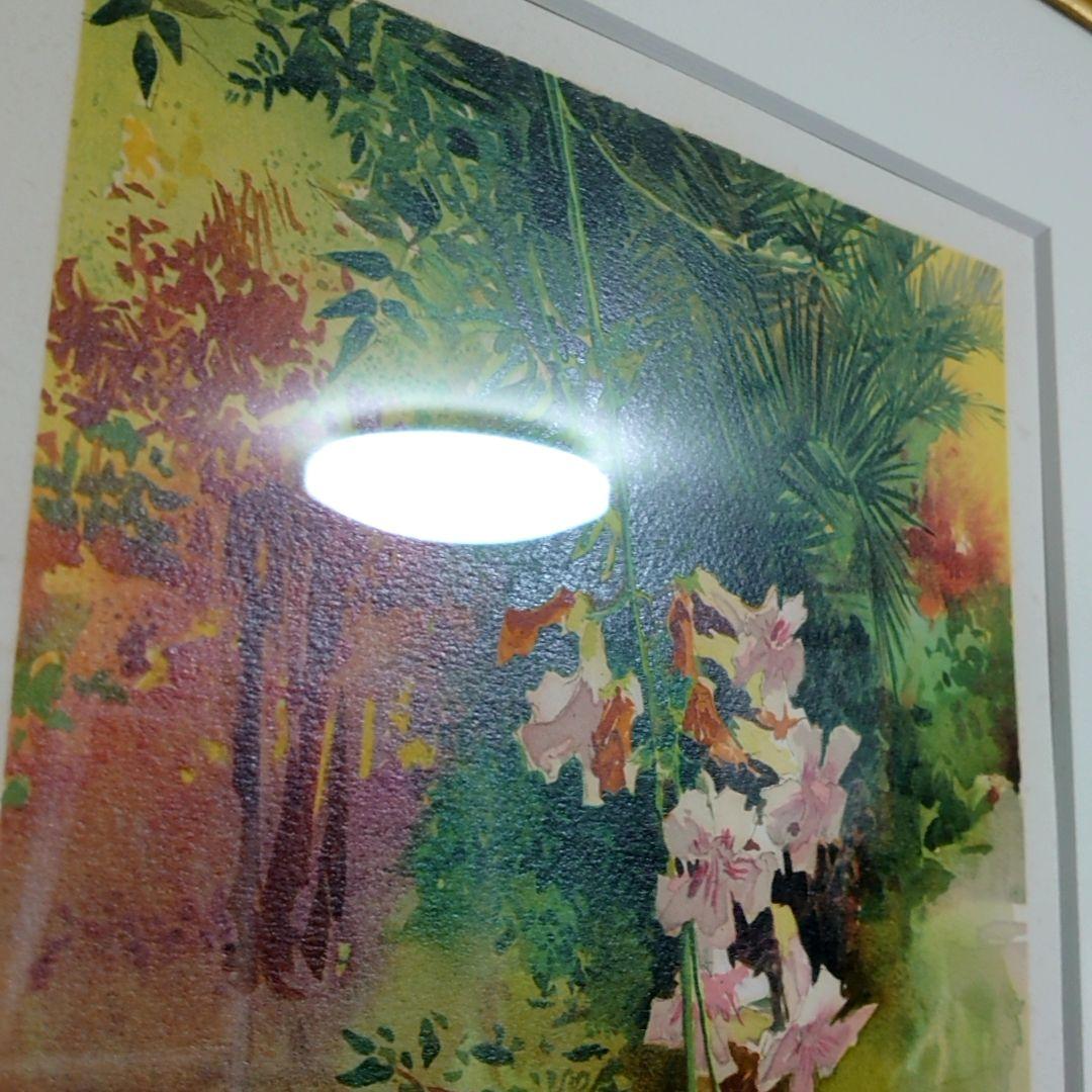 【10000円値下げ】トレンツ・リャド「つりがね草」リトグラフ版画 58.5cm