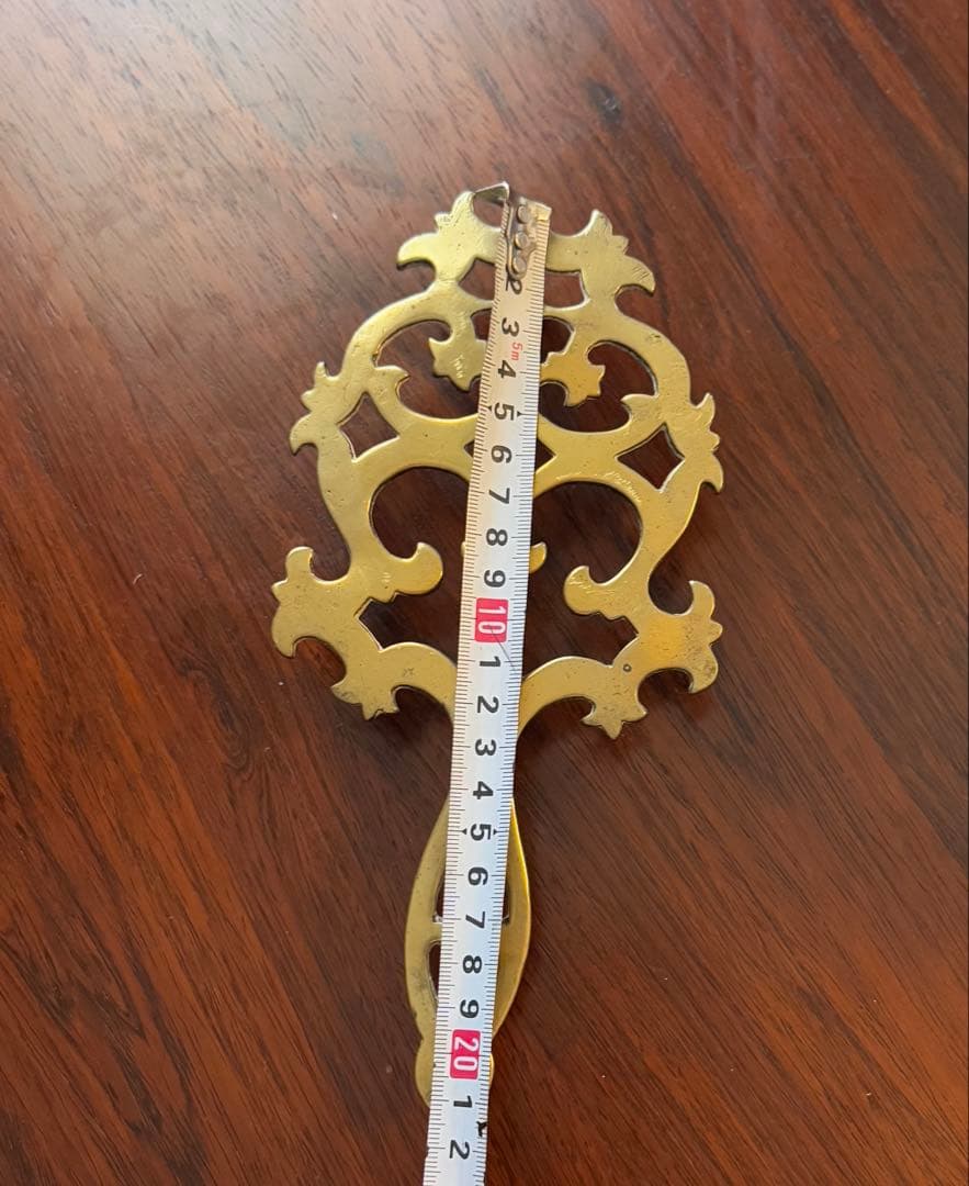 【アンティーク】Brass Plate Stand◆真鍮製の鍋敷き