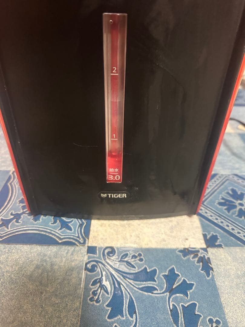 TIGER 電気ポット 3.0L 黒/オレンジ