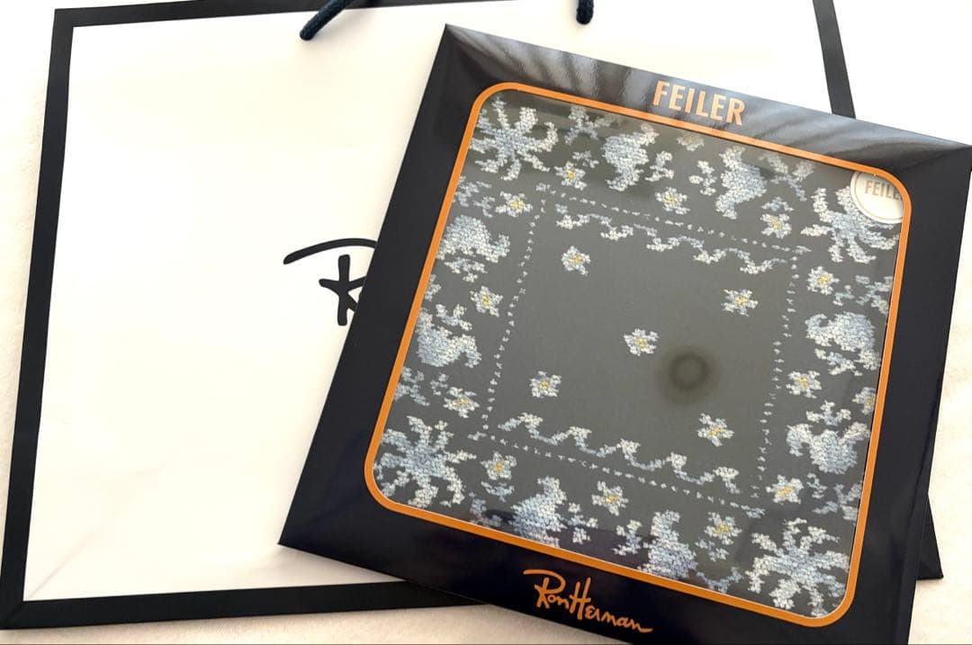 ロンハーマン別注FEILER Bandana Handkerchief 白