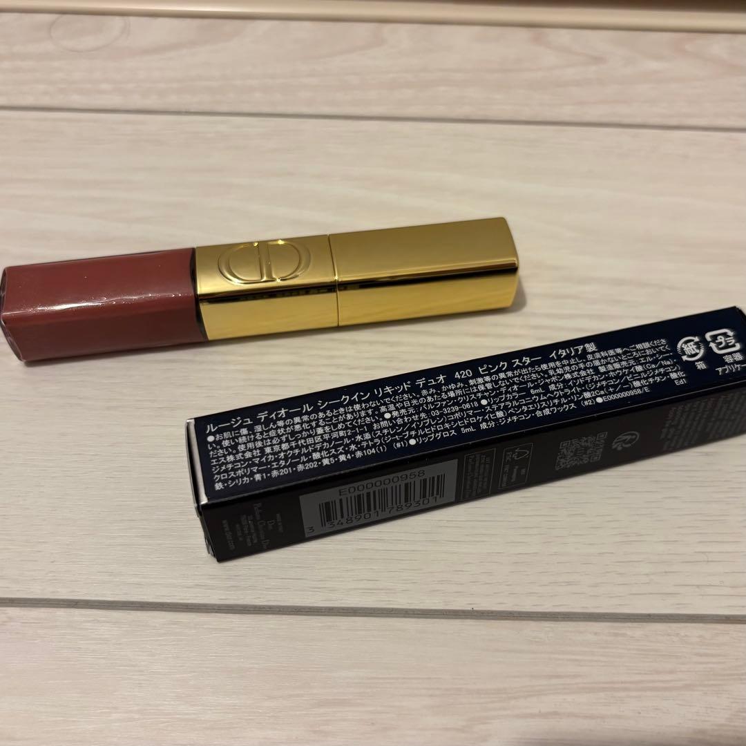 ルージュ　ディオール　シークイン　リキッド　デュオ420 ピンク スター　美品