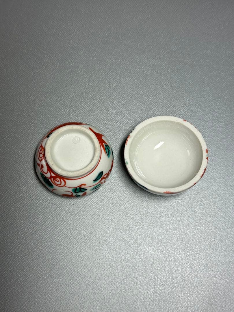 赤玉　香合　犬山焼き　犬山本窯　共箱　共布　美品　お茶道具