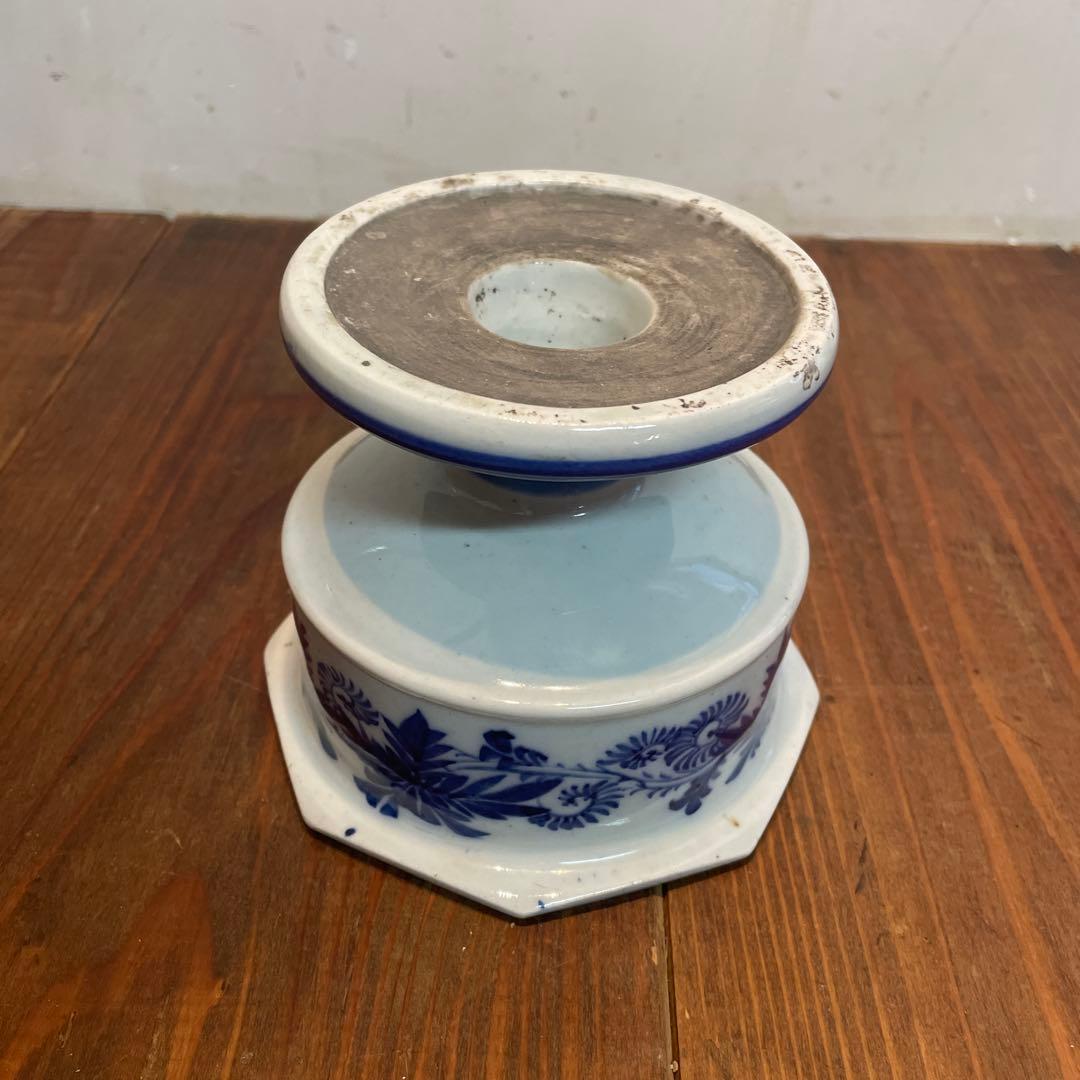 美品　古伊万里　色絵杯洗　盃洗　明治時代頃　伊万里焼　はいせん　花の絵柄が華やか