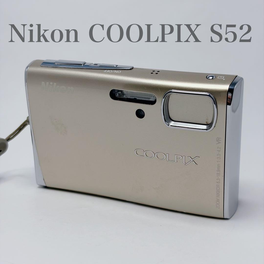 Nikon COOLPIX S52 シャンパンゴールド 動作品 バッテリー箱付