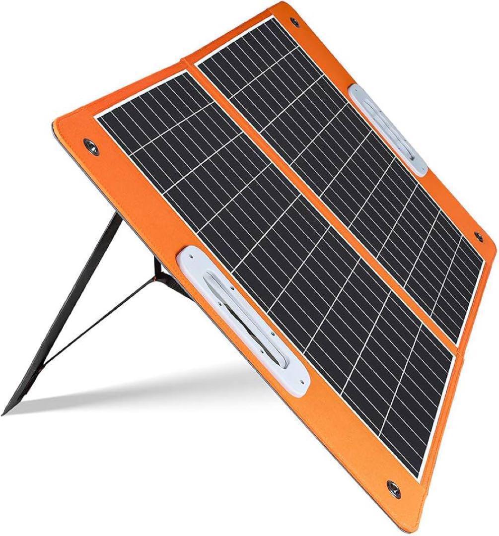 ソーラーパネル充電器 60W 高変換効率23％ 折りたたみ 急速充電対応