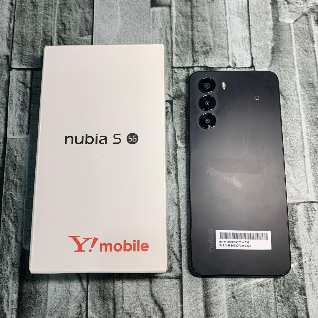 nubia S5G ブラック(ガラスフィルム付き)