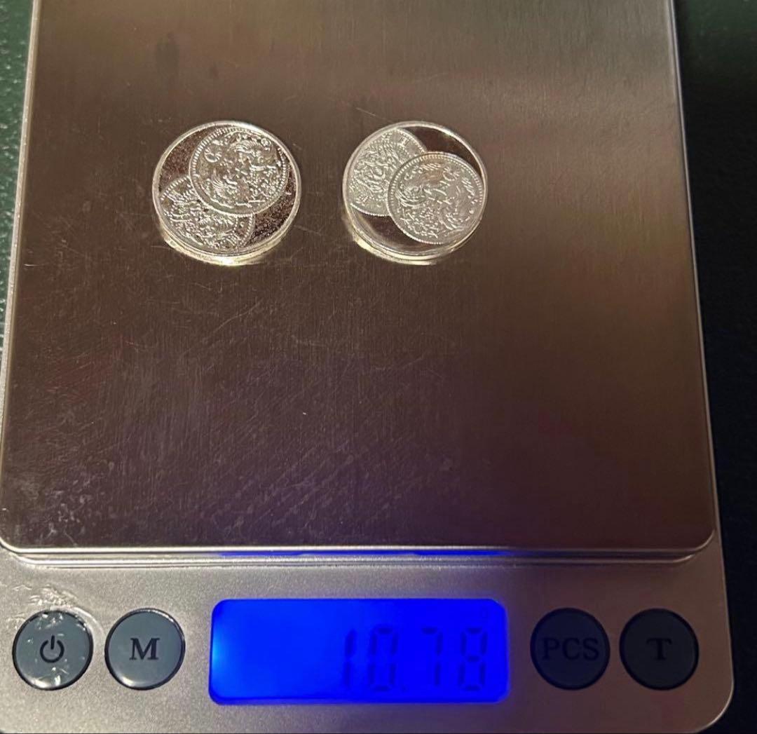 扇子デザイン 2枚セット　約10.78g 造幣局製　【純銀】 ⑤