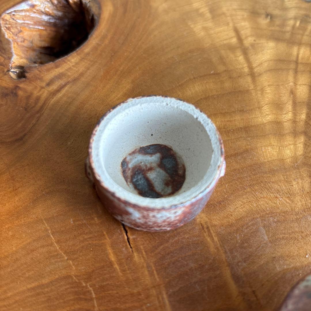 長谷川青峯造 茶臼香合 赤志野焼 共箱 茶道具