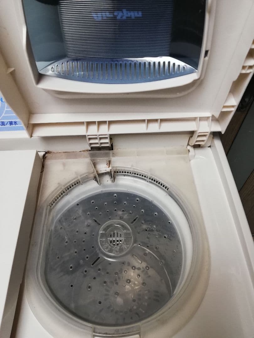 ■洗濯機■ HITACHI 日立 二槽式洗濯機 PS-50AS 青空 / 現状品