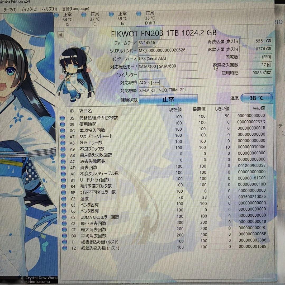 FIKWOT FN203 1TB SSD アダプターおまけ
