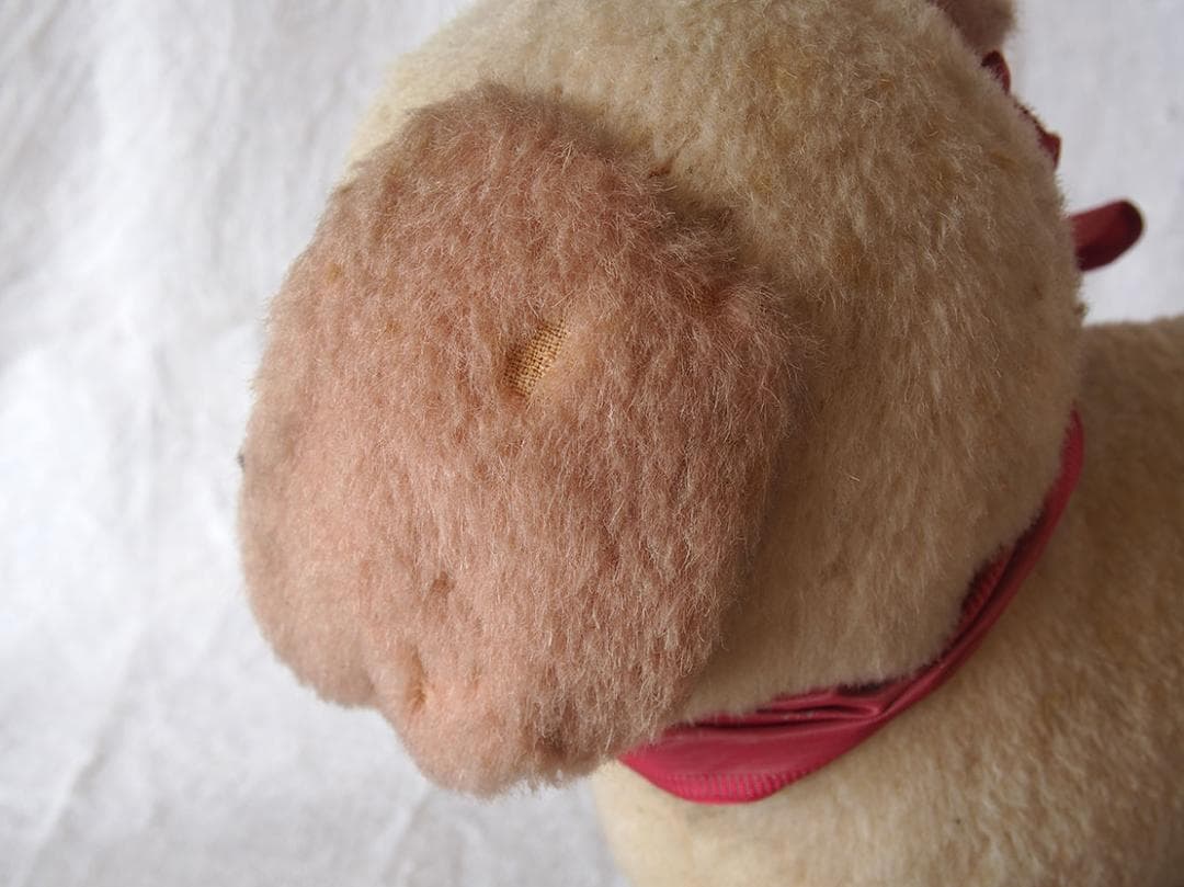 グラスアイとモヘアボディの犬 ぬいぐるみ 36cm 1930年代 /K454