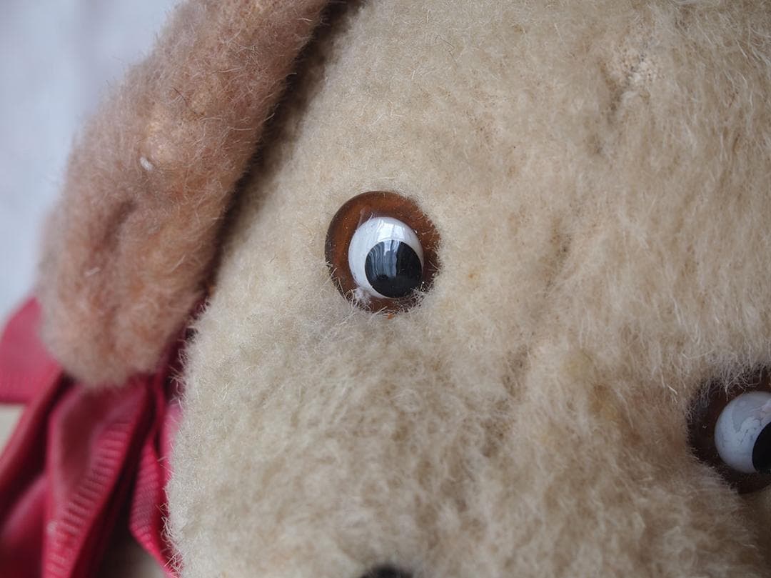 グラスアイとモヘアボディの犬 ぬいぐるみ 36cm 1930年代 /K454