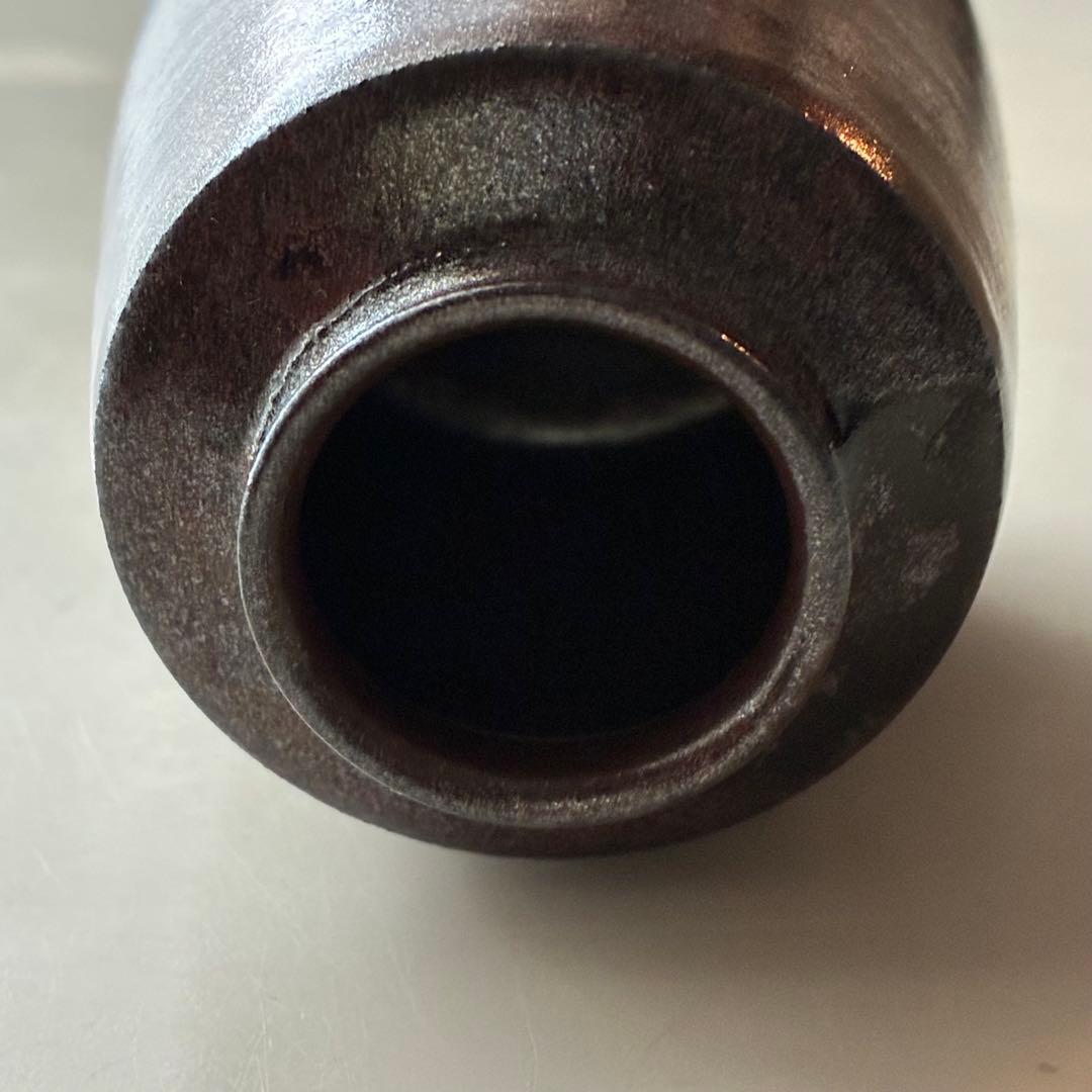 広沢手 茶入 茶道具 仕覆付き 9cm