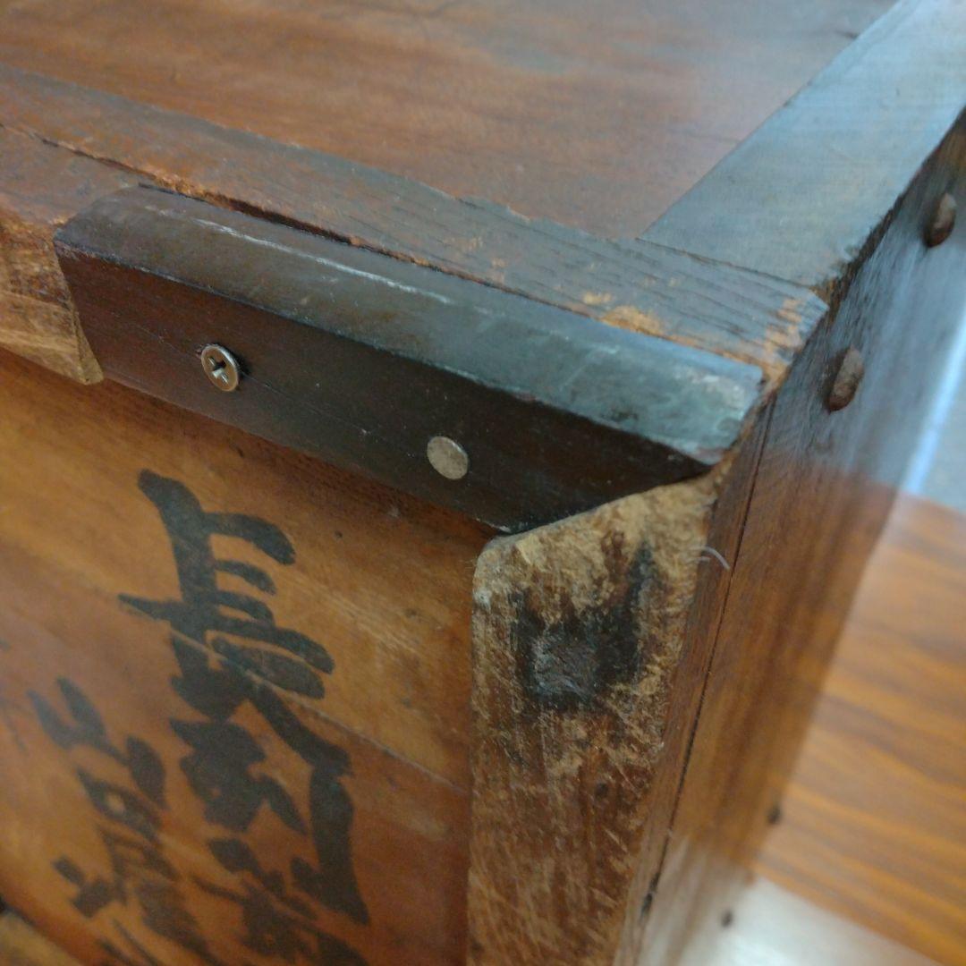 天明参年1783年蔵出し銭箱　賽銭箱　帳箱　木製金庫古民具江戸時代物アンティーク