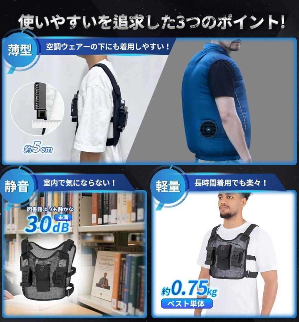 2025年式ペルチェベスト ベスト4個付 モバイルバッテリー付