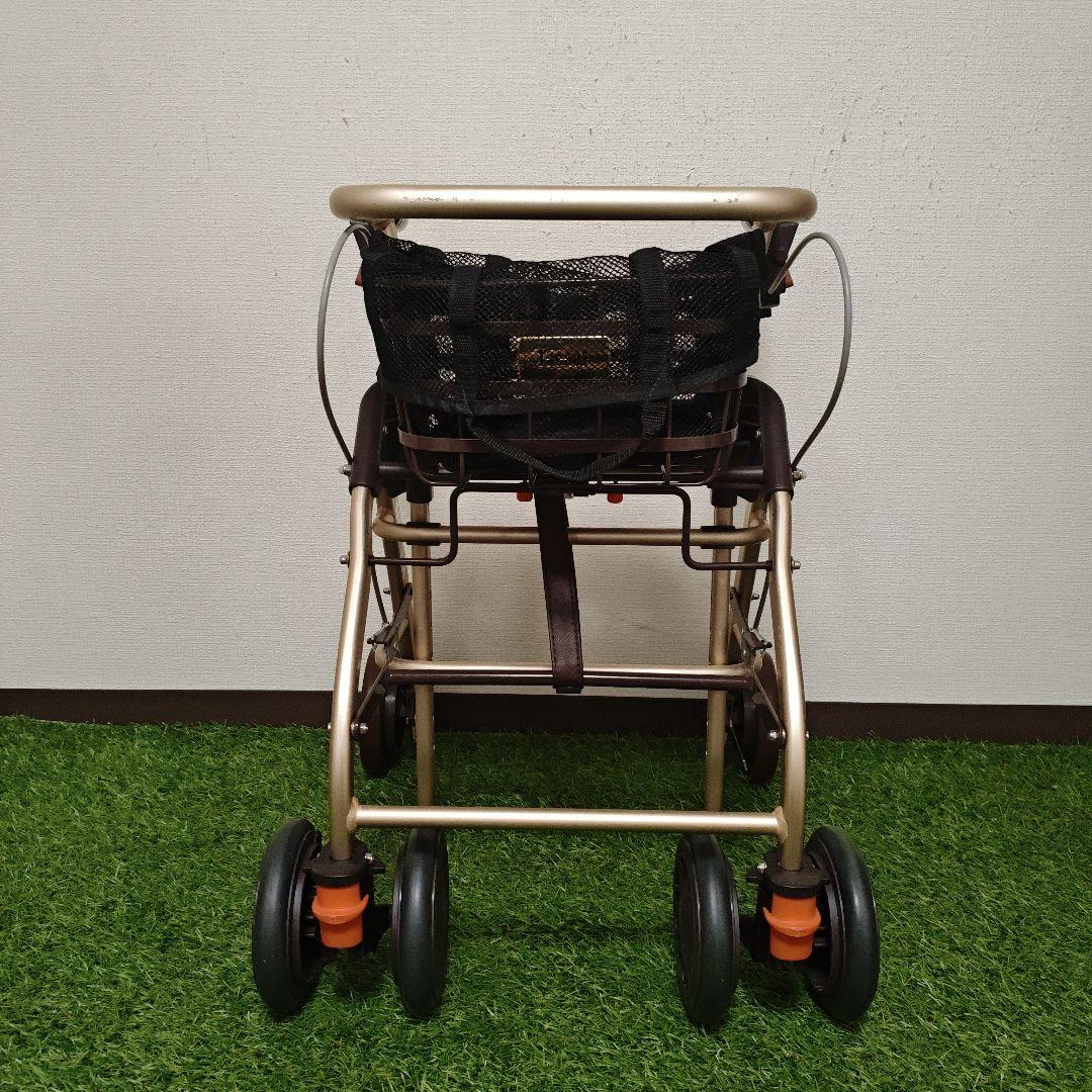 幸和製作所　歩行車　テイコブリトルホーム　waw05　ブラウン　バック付き