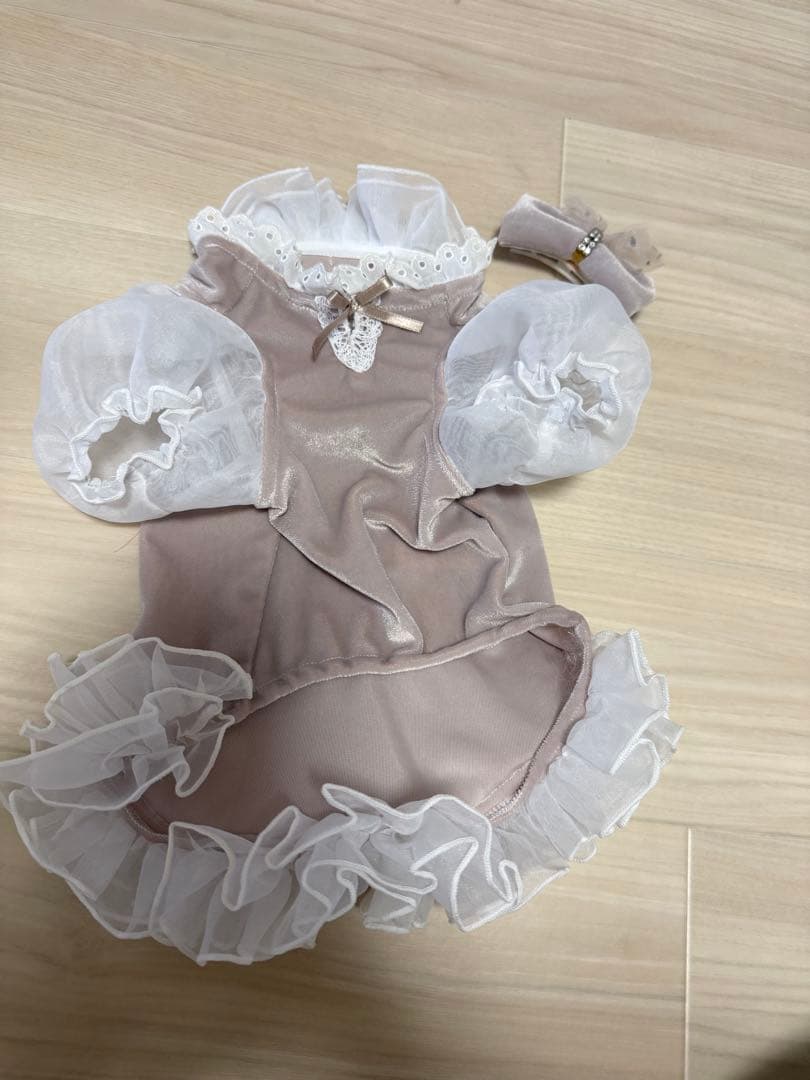 Picone x COO SWAN スワン ドレス 犬服 Mサイズ バレッタ付き
