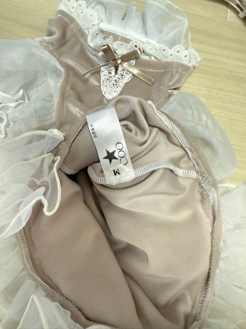 Picone x COO SWAN スワン ドレス 犬服 Mサイズ バレッタ付き