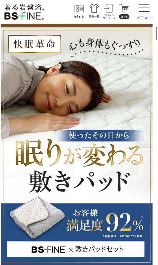 ＢＳファイン敷パッド　Wサイズ