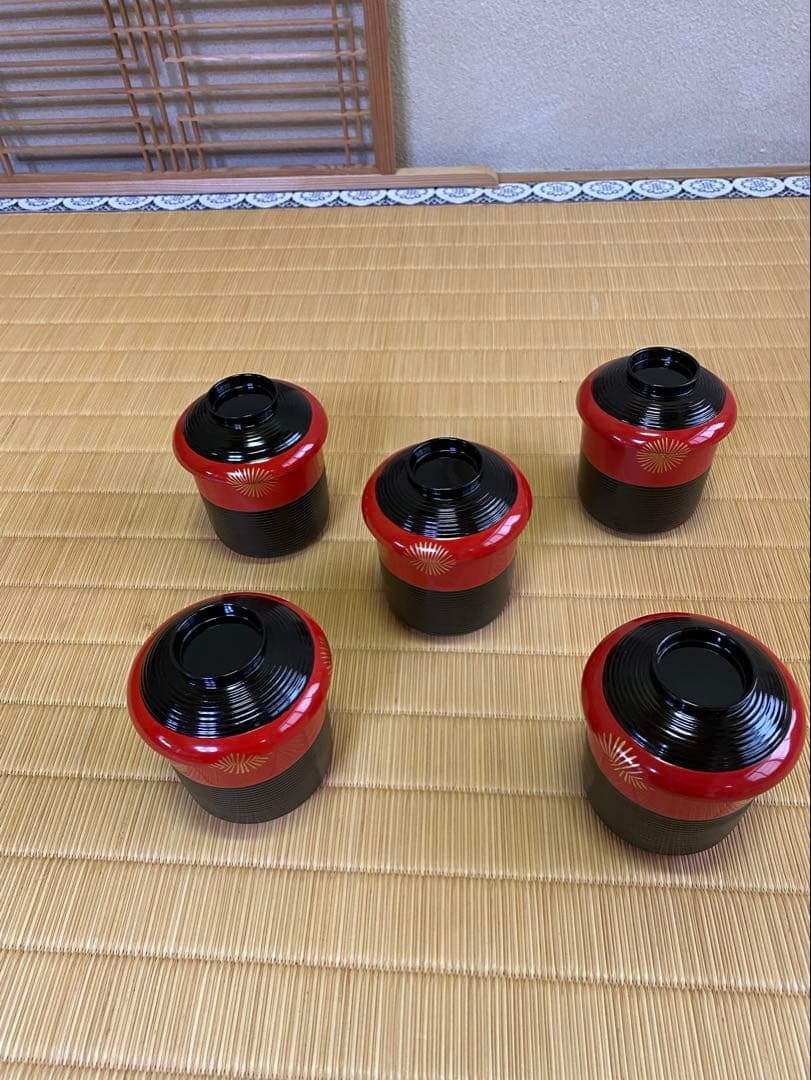 茶道具/懐石道具 木製 懐石皆具一揃 五客揃 茶会席 工芸品