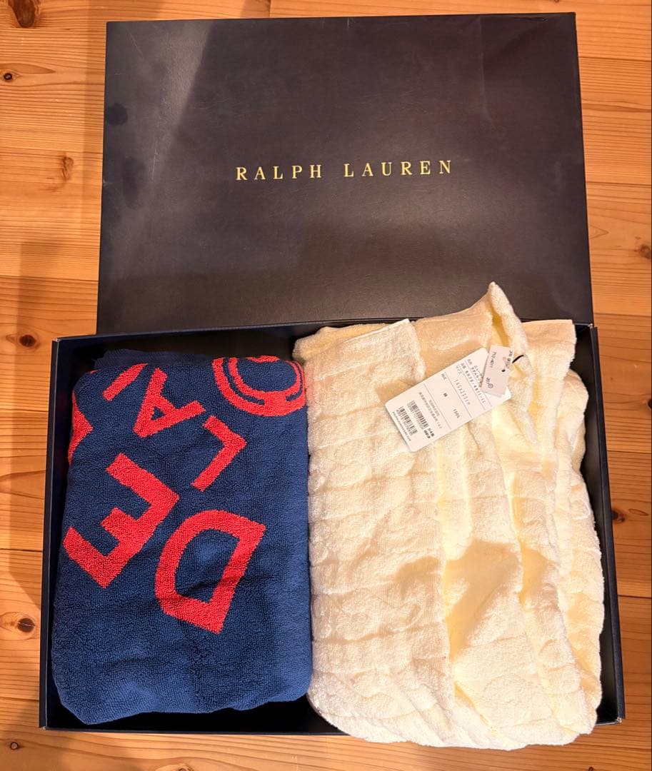 Ralph Lauren ラルフローレン　タオルケットブランケット2枚セット