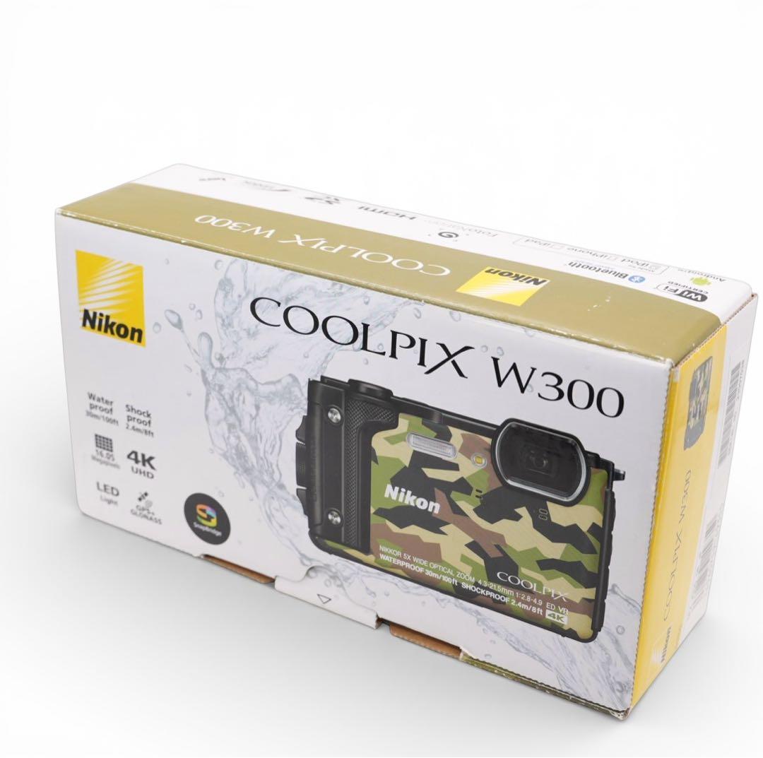 【美品】Nikon ニコン COOLPIX W300 迷彩 作例あり 付属品完備