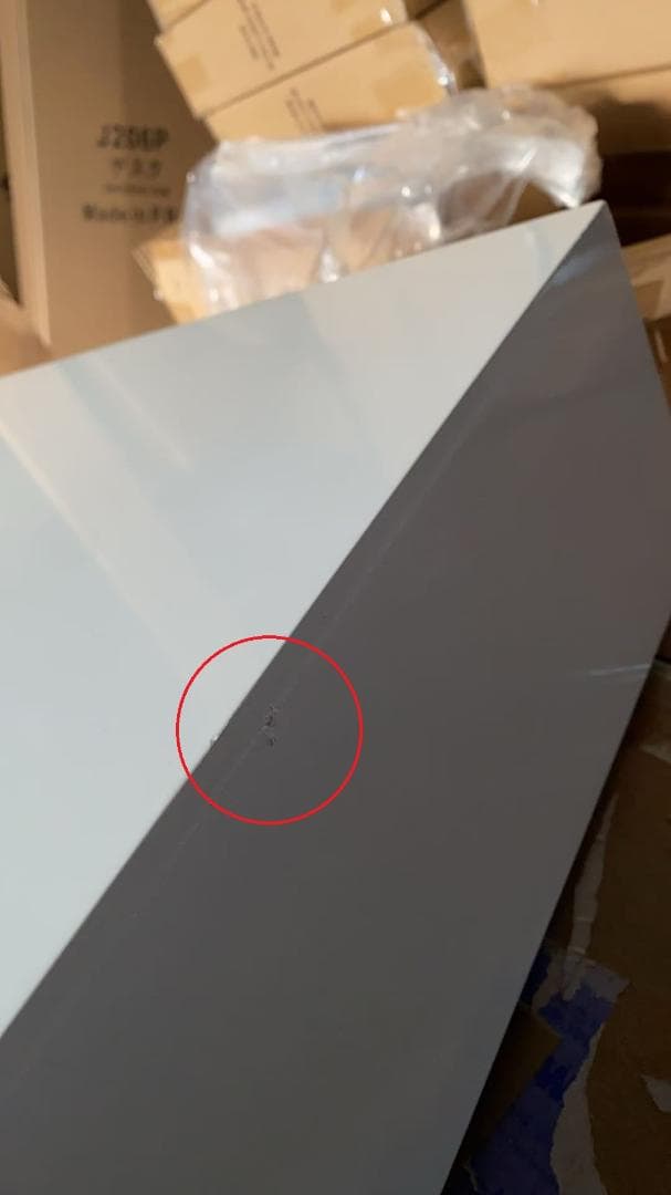 ホワイトドレッサー 引き出し3つ キャビネットなし訳あり品J206-100-03