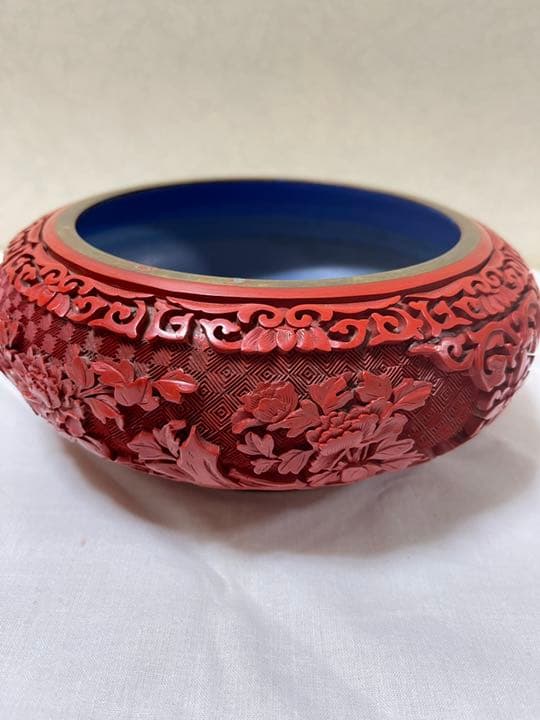 堆朱　置物　工芸品　骨董品