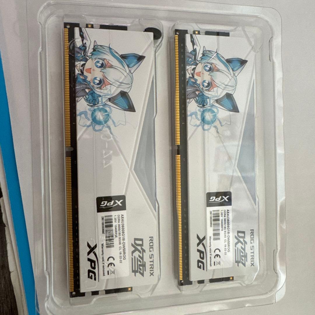 XPG 吹雪DW50ROG 8gb×2枚ddr4-3600 海外限定バージョン