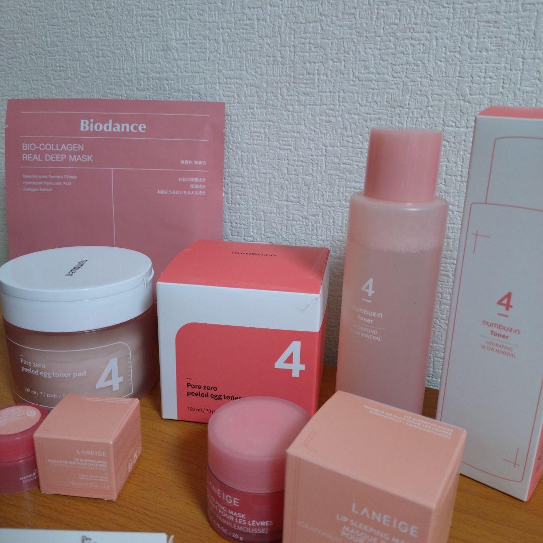 パック・フェイスマスク Biodance & LANEIGE & rom&nd & numbuzin