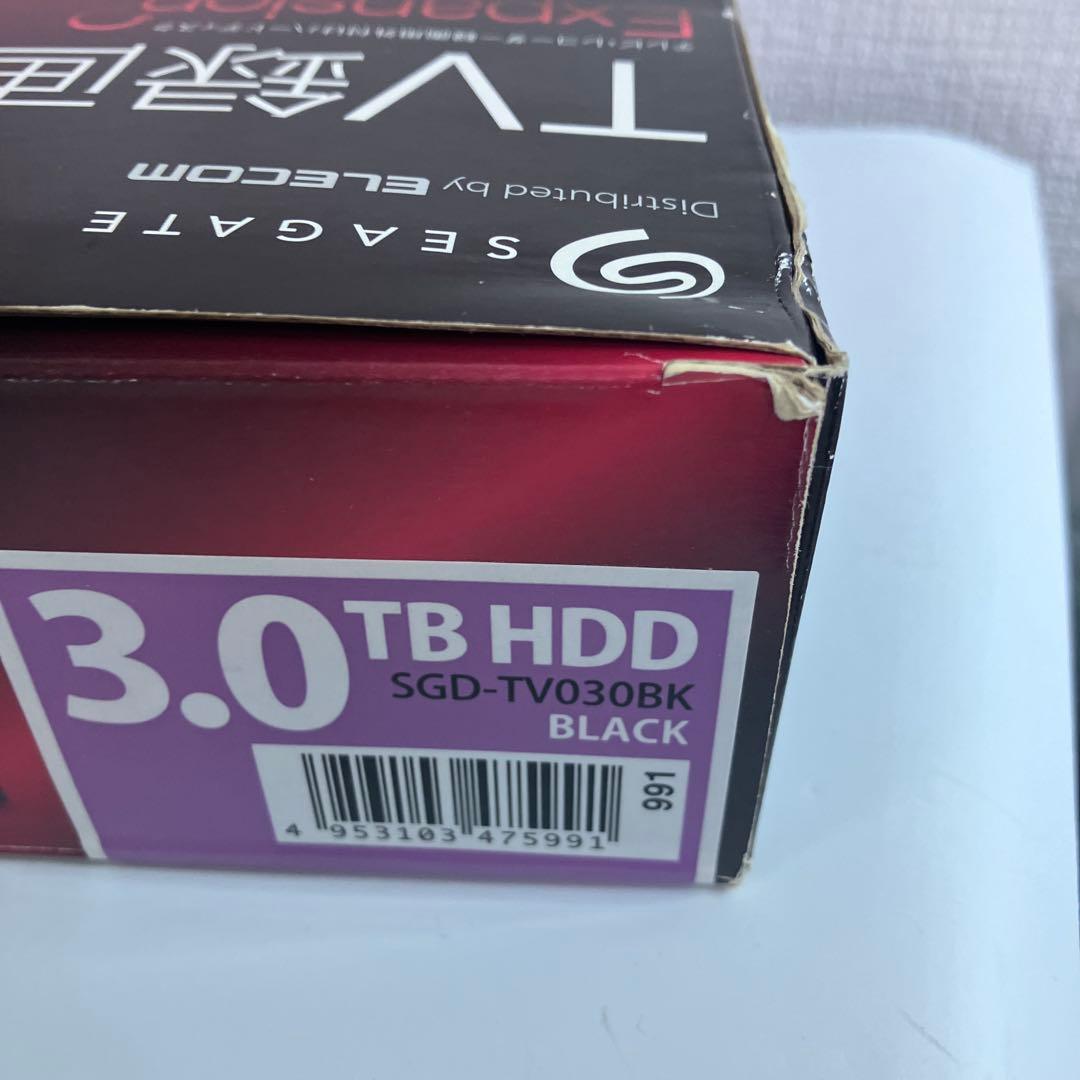 SGD-TV030BK ELECOM 外付けハードディスク 外付 3TB テレビ