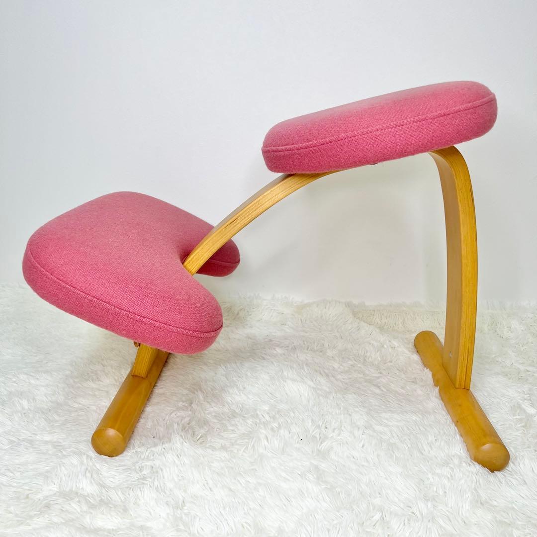 美品 Rybo Balans Easy 姿勢矯正チェア 学習椅子 ピンク