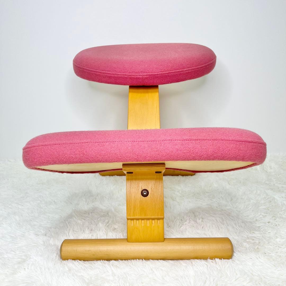 美品 Rybo Balans Easy 姿勢矯正チェア 学習椅子 ピンク