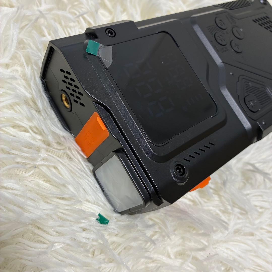 新品 ジャンプスターター 電動空気入れ エアコンプレッサー搭載✨10000mAh